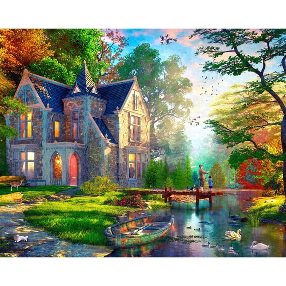Rompecabezas Ceaco Gothic Fishing Lodge 1000 piezas