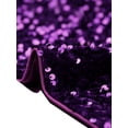 thumbnail image 5 of INSPIRE CHIC Women's Velvet Sequin Top Crew Neck Short Sleeve Party Clubwear Blouse S Purple, 5 of 7