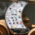 thumbnail image 3 of Visland Moon Shape Natural Stone Box 32 Assorted Faux Gemstone Kit Educational Kids Mineral Stone Learning Display Acrylic Case Stone Collector Gift, 3 of 8
