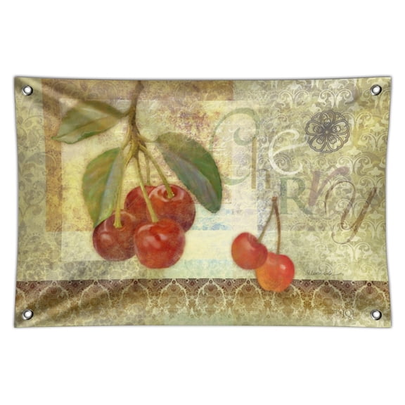 Christmas Holiday Cherry Cherries Red Green Home Business Office Sign