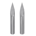 thumbnail image 1 of 2uds Grabado CNC Enrutador Unique Bargains 6mm Vástago 0,1mm Punta 30 Grados Sólido Carburo 3 Flautas, 1 of 5