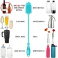 thumbnail image 5 of 3pcs Straw Cleaner and Bottle Brush for Cleaning, Hanging Straw Brush Silicone Long Bottle Cleaning Brush Reusable Bottle Washing Accessories for Jars Tumblers, 5 of 7