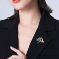 thumbnail image 2 of Women Brooch Small Deer Design Stable Pin with Rhinestone Inlay Dazzling Sweater Suit Coat Dress Badge Outfit Accessory, 2 of 8