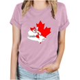 thumbnail image 1 of FAIWAD T-Shirt d'Été pour Femmes Fête du Canada Léger à Manches Courtes Col Rond T-Shirts Hauts Imprimé Graphique Blouses de Détente Basiques, 1 of 3