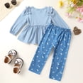 thumbnail image 4 of Younger Tree Toddler Girl Clothes Baby Fall Winter Crew Neck Long Sleeve Dress Top Pants 2-piece Set for 3-4T, 4 of 6