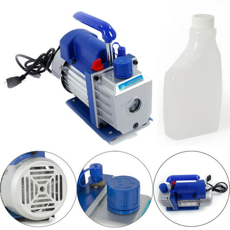 Ktaxon 3CFM HVAC Vacuum Pump, 1/4 HP Portable Electric Rotary Vane A/C HVAC Single Stage Air Conditioning Deep Small Refrigerant Evacuation / Suction Pump System, for Industrial