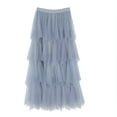 thumbnail image 4 of Women Flowy Fairy Skirt High Waisted Skirts Trendy Tulle Skirts Sheer Mesh Clothing, 4 of 6