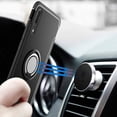thumbnail image 3 of Phone Case for Huawei P20 Pro with Tempered Glass Screen Protector Cover and Magnetic Stand Ring Holder Slim Hybrid Hard Cell Accessories Protective Huawei P 20Pro Cases Men Black, 3 of 7