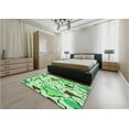thumbnail image 5 of Ahgly Company Machine Washable Indoor Square Transitional Green Area Rugs, 3' Square, 5 of 7