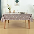 thumbnail image 3 of Vinyl Tablecloths for Rectangle Tables Reusable PVC Waterproof Plastic Table Cloth Oilcloth Long Tablecloth for Baby ShowerSpillproof Wipeable Table Cover 54 x 108 Beige Floral Bird, 3 of 6