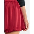 thumbnail image 4 of Madden NYC Women's Bubble Hem Satin Mini Skirt, Sizes XXS-XXL, 4 of 5