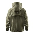 thumbnail image 6 of JoveMarine Unisex UPF 50+ Summer Jacket - Lightweight Sun Protection Hoodie for Men Quick Dry Waterproof Breathable Couple Skin Sun Protection for Hiking Running,Army Green L, 6 of 7