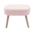 thumbnail image 4 of Costaelm 21" Wide Square Upholstered Cushion Ottoman Foot Rest, Dusty Peach, 4 of 7