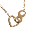 thumbnail image 3 of Collar para Mujer con Dije de Corazón e Infinito LuckyLy Acero Inoxidable con Zirconia Cúbica Modelo Nia dorado UNITALLA, 3 of 8
