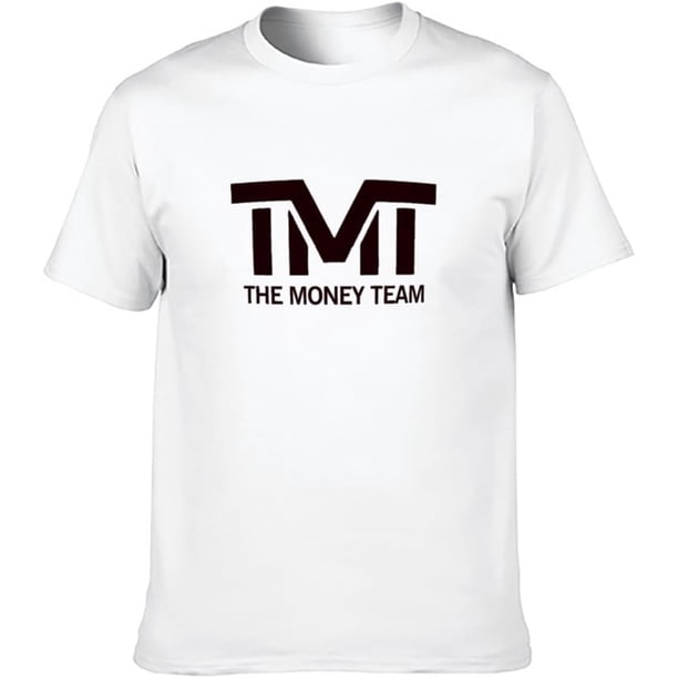 Men's Fashion T Shirts The Money Team Printed Hip-Hop Crew-Neck t-Shirt White