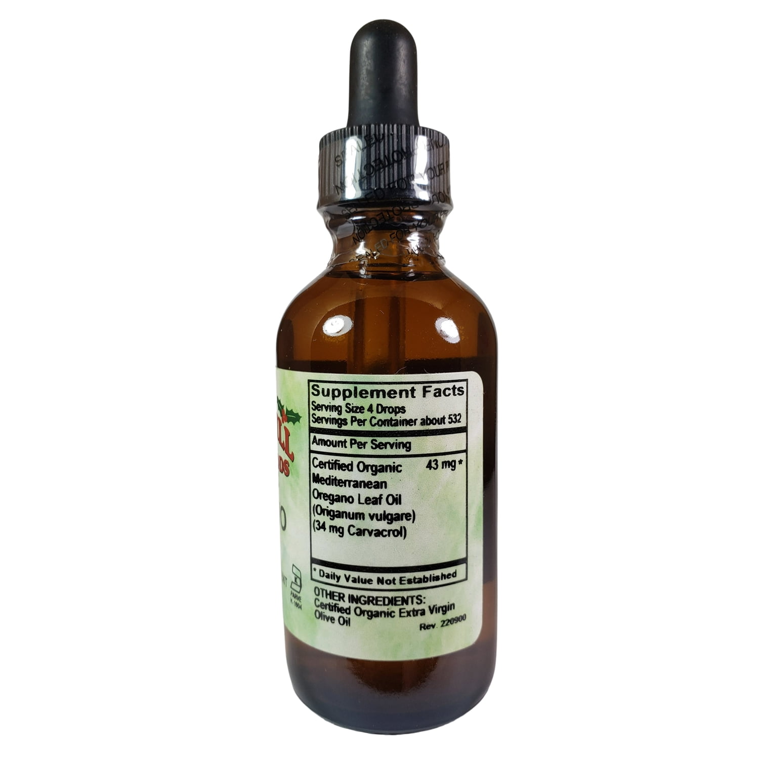 Holly Hill Health Foods Organic Oregano Oil, 2 Fluid Ounces