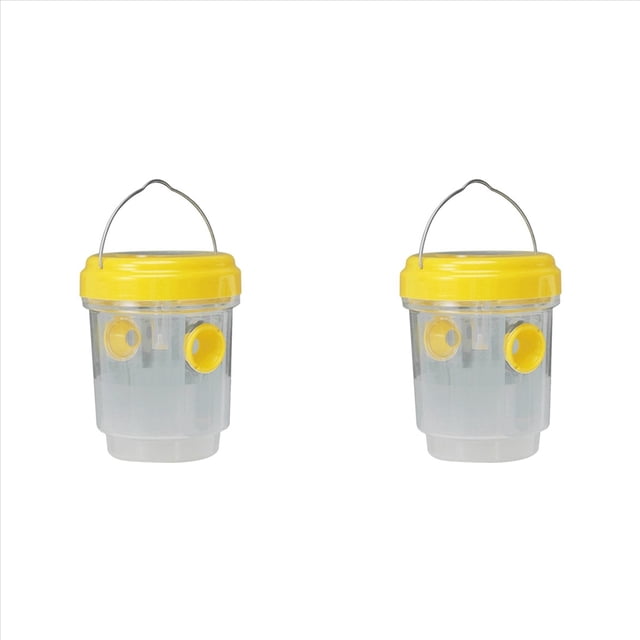 2X Trampa para Avispas Colgante para Exteriores Trampa para Avispas con Energía Solar Trampa para Colgar Aire Libre Impermeable Trampas Avispones Abejas No Tóxicas A