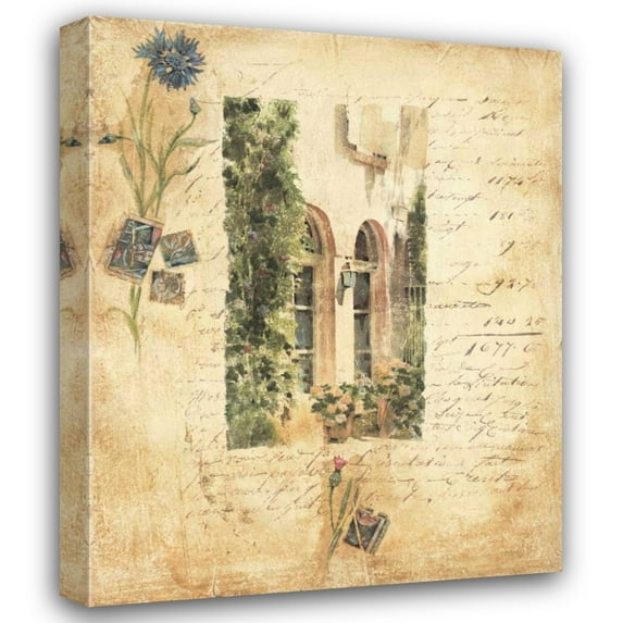 Liz Jardine 28x34 Gallery Wrapped Canvas Wall Art Titled - Country Wildflowers I