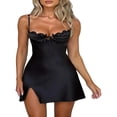 thumbnail image 1 of Robe de Fête Mini Décontractée d'Été Bohème à Bretelles Spaghetti et Col en V pour Femmes, 1 of 5
