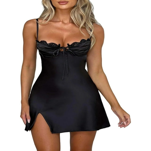 Femmes Spaghetti Sangle V Cou Aline Boho Été Plage Décontracté Mini Robe de Soirée