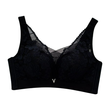 

Women s Workout Wirefree Sports Bra Activity Sleep Bras Plus Size Yoga Bra Comfort Full Coverage Lingerie Black