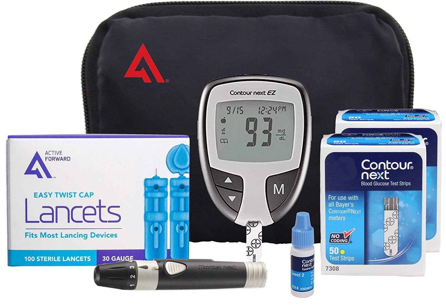 Contour NEXT EZ Diabetes Testing Kit Contour NEXT EZ Blood Glucose