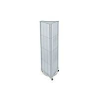 Three-Sided Pegboard Tower Floor Display on Wheeled Base. Panel Size: 16"W x 60"H