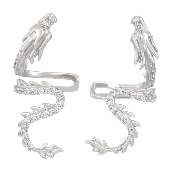 WINDLAND Unique Dragon Ear Cuff Adornment Exquisite Earrings Fashionable Clip On Earrings