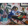 thumbnail image 2 of Henri Le Fauconnier 18x15 Black Ornate Wood Framed Double Matted Museum Art Print Titled - Little Schoolgirl (1907), 2 of 5