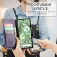 thumbnail image 5 of Flip Wallet Case for Google Pixel 8a, with RFID Blocking Credit Card Slot Kickstand Magnetic Closure Protective Phone Cover Women Men for Google Pixel 8a (Purple), 5 of 18