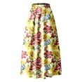 thumbnail image 4 of Nmnitkp Skirts for Women Stylish Prints Women's Flowy Maxi Skirt Summer Pleated High Waisted Casual Long Skirts with Pockets, 4 of 4