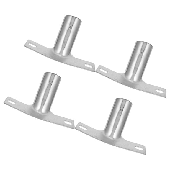 ETHZZLE 4PCS Metal Pole Adapter for Broom Head Silver Handle Tips for Cleaning Tools