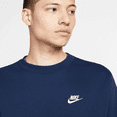 thumbnail image 3 of Nike Sportswear Club Fleece Men's Crew Color: Midnight Navy/White Size: S, 3 of 5