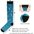 thumbnail image 3 of Coolnut Blue Snow Star Compression Socks Women Men Knee High Stockings for Sports, Running, Travel 1Pair Gift, 3 of 7