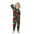 thumbnail image 3 of Odeerbi Christmas Onesie Pajamas for Family Holiday Sleep Jumpsuit Long Sleeve Family Christmas Pajamas Matching Sets Kids Fashion Printed Hooded Jumpsuit Sleepwear PJs Set Green, 3 of 5