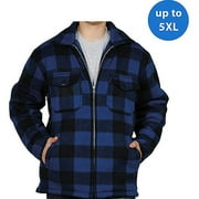 Big Men's Buffalo Plaid Zip Jacket