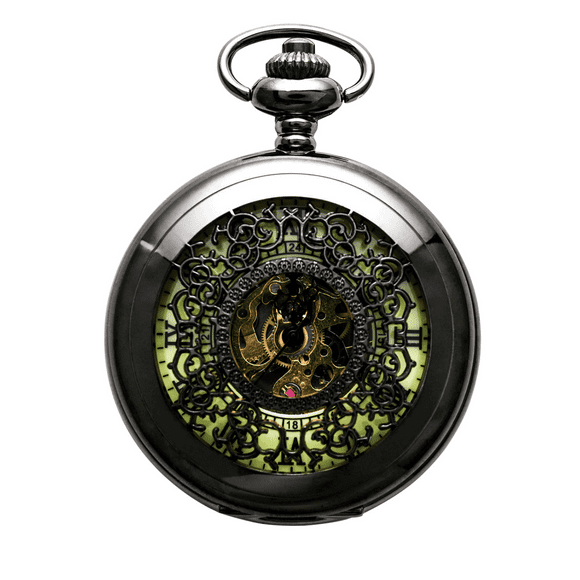 Vintage Mechanical Pocket Watches for Men Luminous Steampunk Pocket Watch with Chain Pocketwatch Gifts for Fathers Day