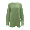 thumbnail image 4 of zaveiop Women's Oversized Sweaters Fuzzy Chunky Warm Pullover Sweater (Green, XL), 4 of 7