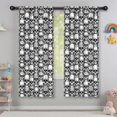 thumbnail image 5 of Blackout Kids Curtains,Black White Skull Stack Pattern Childrens Insulated Curtains Set Of 2,Bedroom Essentials,Toddler Room Decor 42x63in(106x160cm), 5 of 5