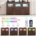 thumbnail image 6 of ChVans LED Farmhouse TV stand for up to 75" TVs with Power Outlet, 65" Large Entertainment Center Console Table, 33.5" Tall Rustic Media Console w/Storage Shelves for Living Room, 6 of 8