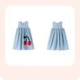 thumbnail image 3 of Bellafa Toddler Girls Sleeveless Lapel Neck Summer Dress Princess Ruffle A-Line Cotton Sundress Kids Casual Polo Dresses 2-7 Years, 3 of 8