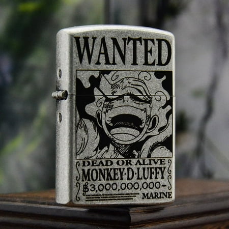 Cieatiam Yellow Nica Wanted Brass Kerosene Lighter 5 Sides Finely Engraved Cieatiam