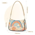thumbnail image 3 of FORMRS Womens Shoulder Bag with Chain Strap Clutch Purse Cute Tote Handbag, Pink Retro Sun, 3 of 7