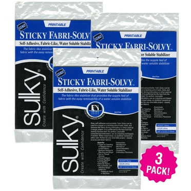 "Sulky Printable Sticky Fabri-Solvy Stabilizer, Medium &amp; Heavy Weight ...