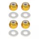 thumbnail image 1 of Conjunto de 16 Tuercas Antirrobo Strade Fareast Limited para Neumáticos RC Escala 1:14 Amarillo 4 piezas, 1 of 5