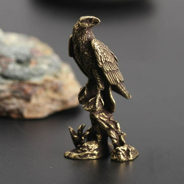 MYG Handmade Eagle Ornament Vintage Copper Bird Home Office Desk Animal Decor