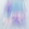 thumbnail image 5 of BULLPIANO Girls Tutu Skirts Gradient Color Layered Tulle Skirt Asymmetric Hem Elastic Waist Party Birthday Dance Princess Skirt, 5 of 6