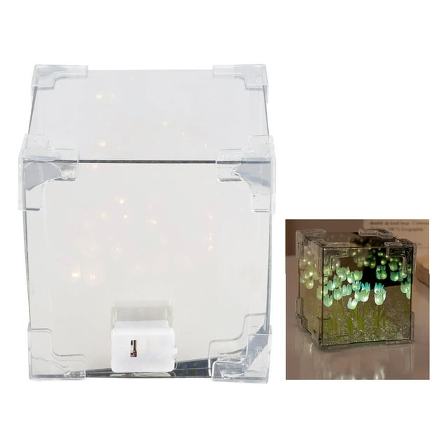 Luz de Noche de Tulipán, Lámpara de Noche decorativa LED, Lámpara de Mesa de Flores de Tulipanes de Cubo Mágico Diy Para Mujeres y Niñas