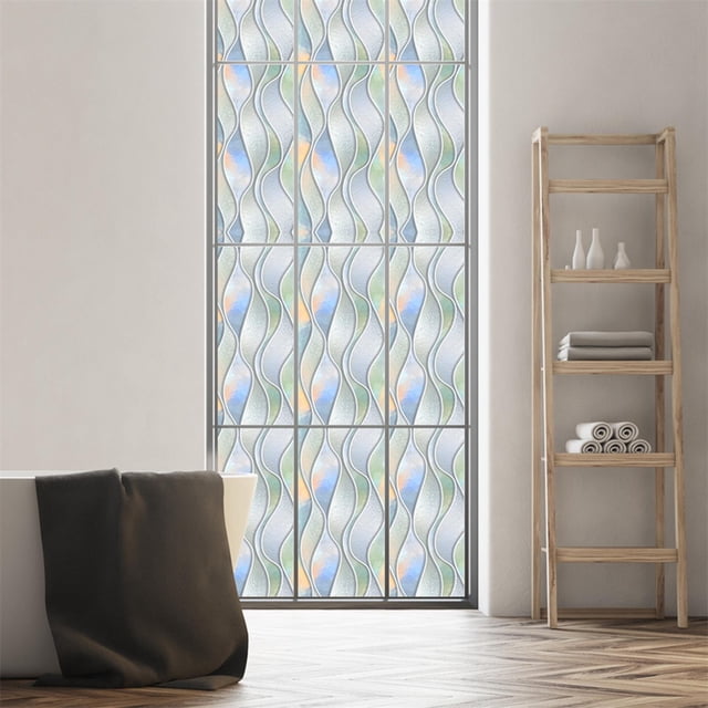 Película de privacidad de ventana, Adhesivos de ventana , Vinilo de ventana decorativo 3D, Calcomanías de vidrieras, Adhesivo de ventana , estilo D Colco película de privacidad de la ventana