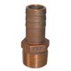 thumbnail image 1 of GROCO 3/4" NPT x 3/4" ID Bronze Pipe to Hose Straight Fitting, 1 of 1